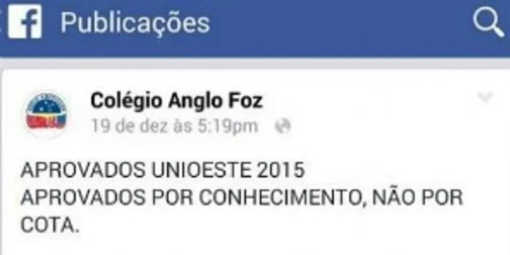 Imagem ilustrativa da imagem Colégio de Foz parabeniza ‘aprovados sem cota’