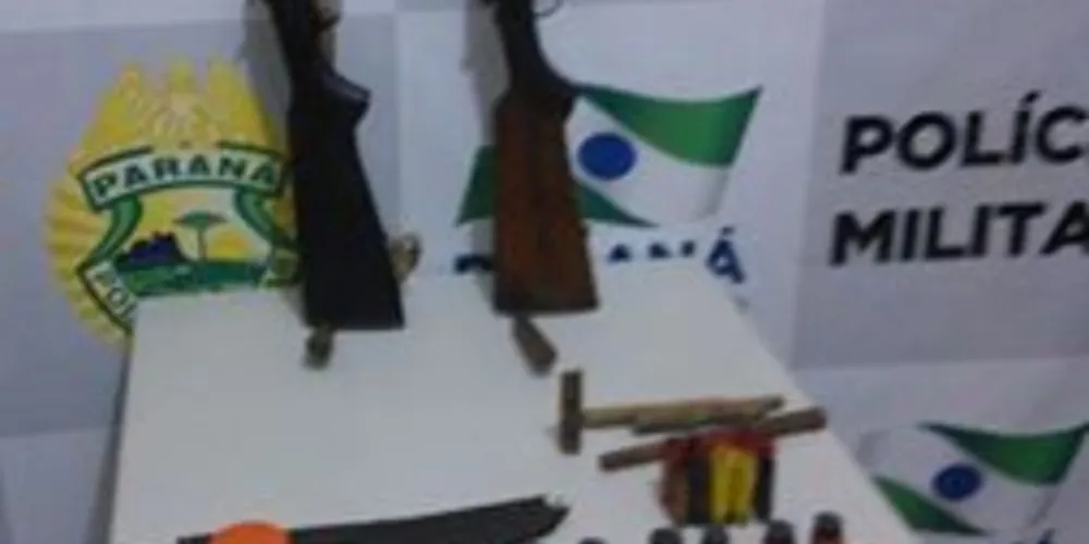 Imagem ilustrativa da imagem PM apreende armas e material de caça em Castro
