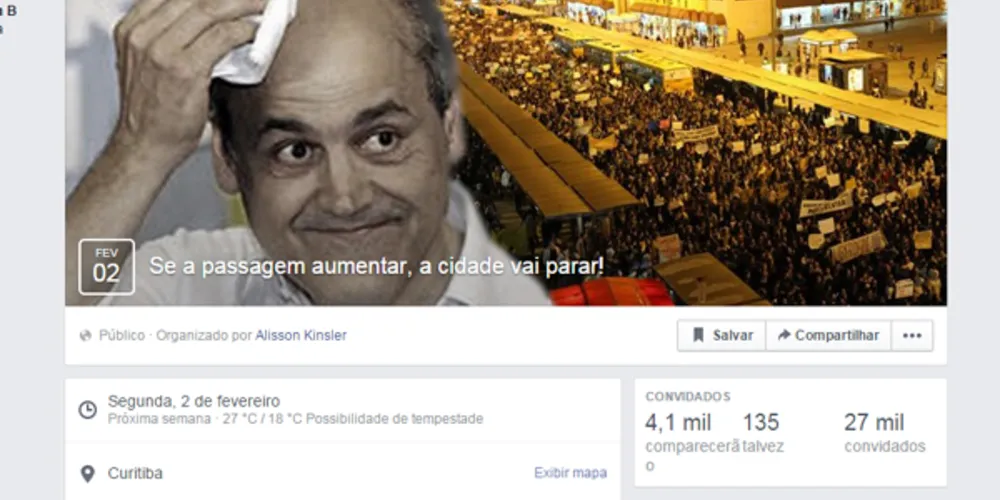 Imagem ilustrativa da imagem Contra reajuste da tarifa: “Se aumentar, Curitiba vai parar”