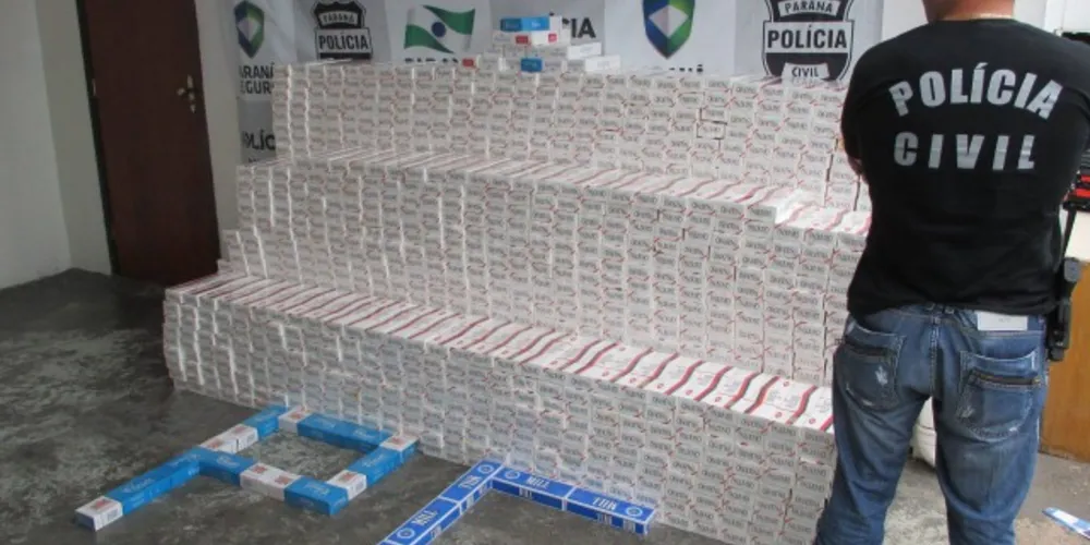 Imagem ilustrativa da imagem Polícia Civil de Castro apreende 16 mil carteiras de cigarro