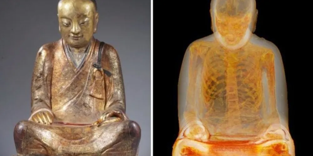 Imagem ilustrativa da imagem Estátua de mil anos abriga corpo de monge mumificado