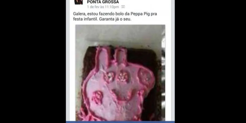 Imagem ilustrativa da imagem Venda de bolo 'inusitado' em PG vira piada na web