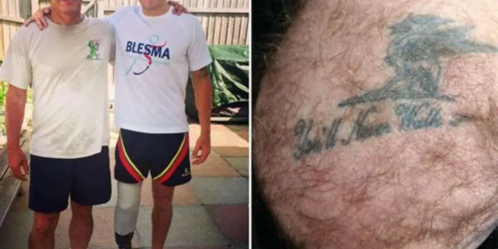 Imagem ilustrativa da imagem Amputação altera tatuagem de fuzileiro: ‘você nunca andará’