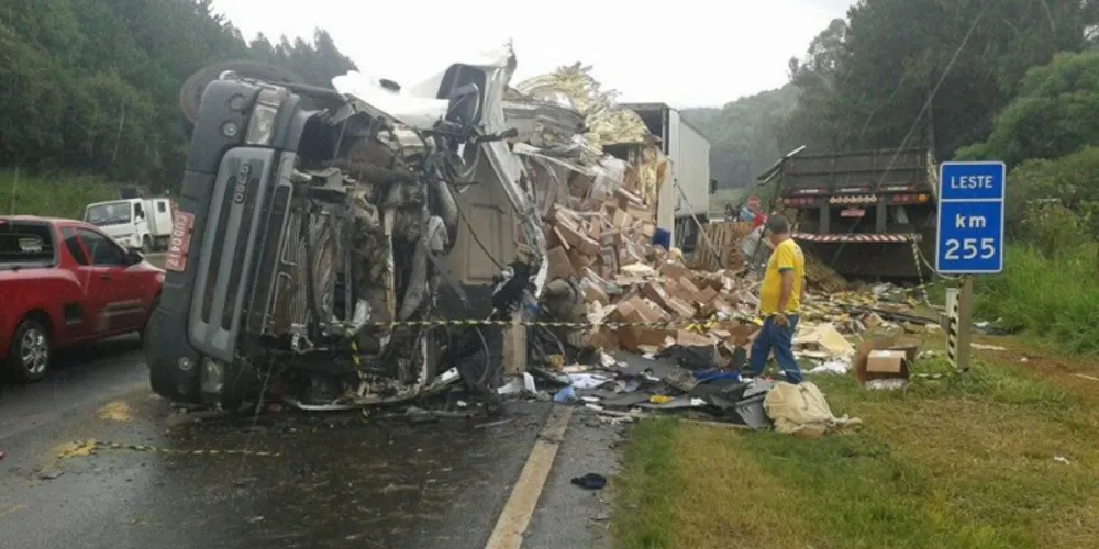 Imagem ilustrativa da imagem Motorista de caminhão morre em acidente na PR-151