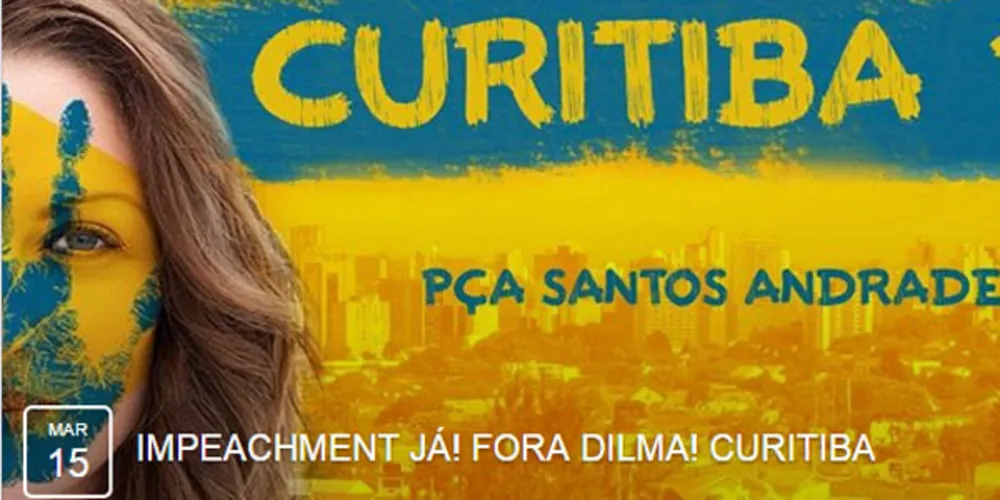 Imagem ilustrativa da imagem Curitiba tem 14 mil confirmados em ato por impeachment de Dilma