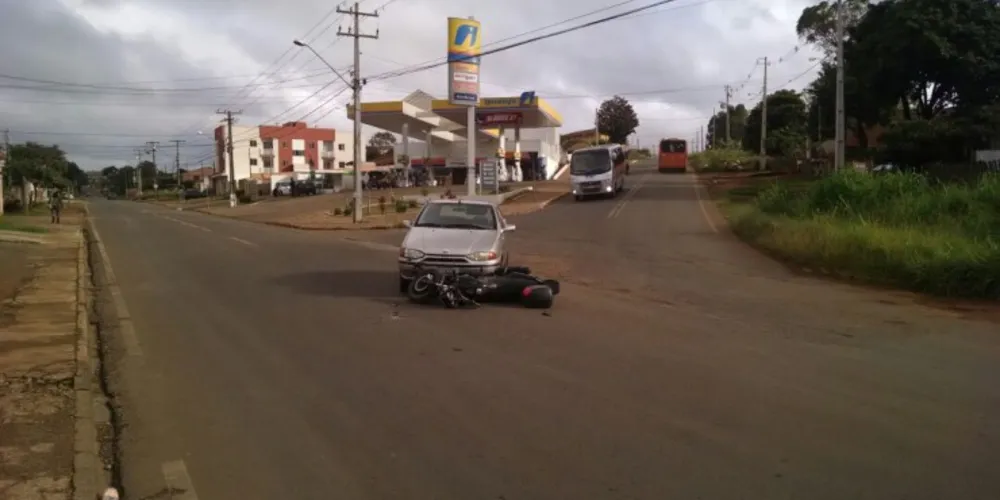 Imagem ilustrativa da imagem Acidente deixa motociclista ferido em Uvaranas