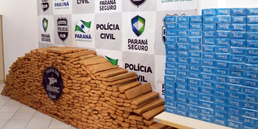 Imagem ilustrativa da imagem Mais de 91 toneladas de drogas são apreendidas no Paraná