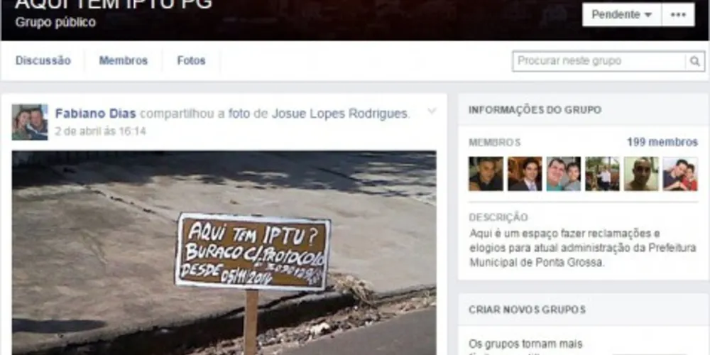 Imagem ilustrativa da imagem Página 'irônica' reúne problemas de infraestrutura em PG
