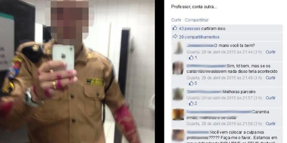 Imagem ilustrativa da imagem PM com “sangue rosa” após confronto na Alep vira meme