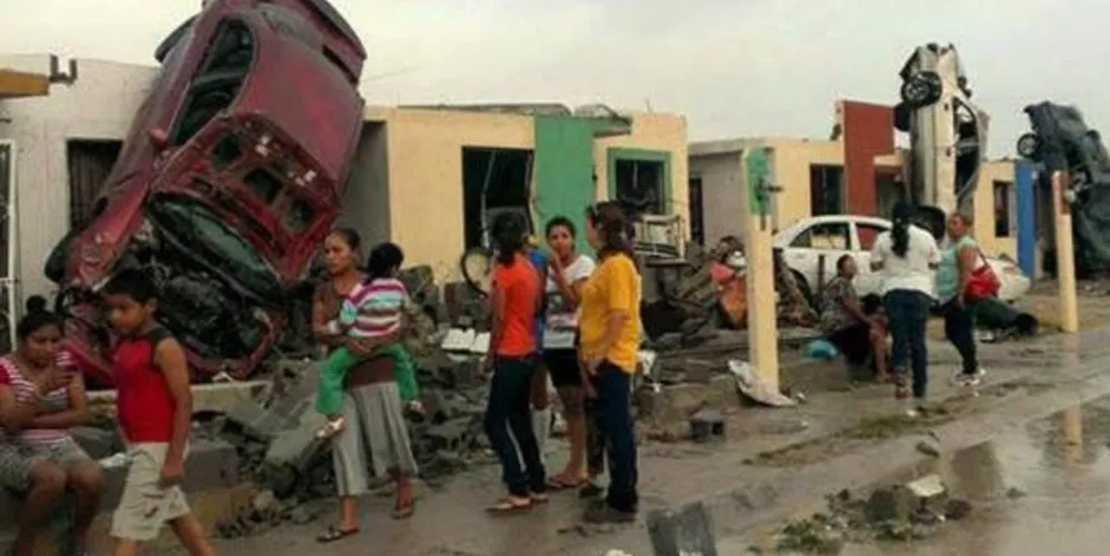 Imagem ilustrativa da imagem Tornado no México deixa 13 mortos e mais de 200 feridos