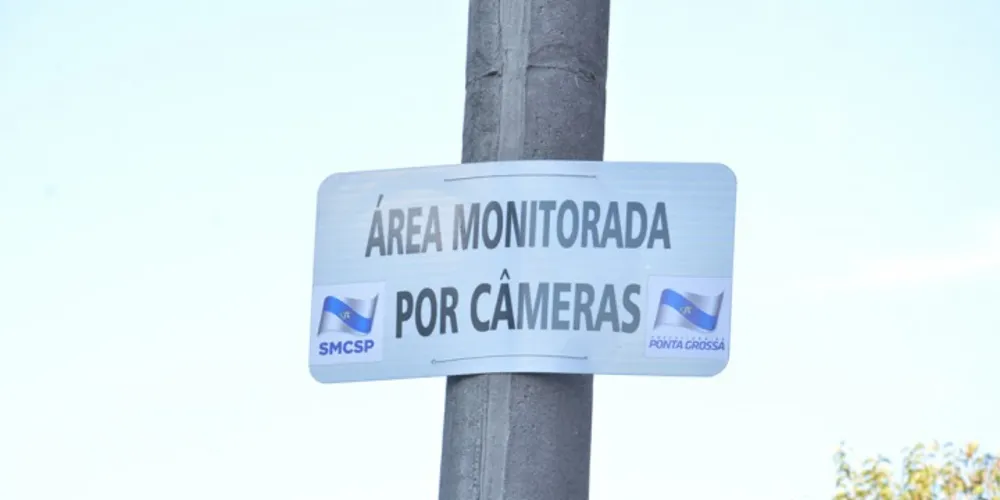 Imagem ilustrativa da imagem Placas avisam sobre áreas monitoradas por câmeras em PG