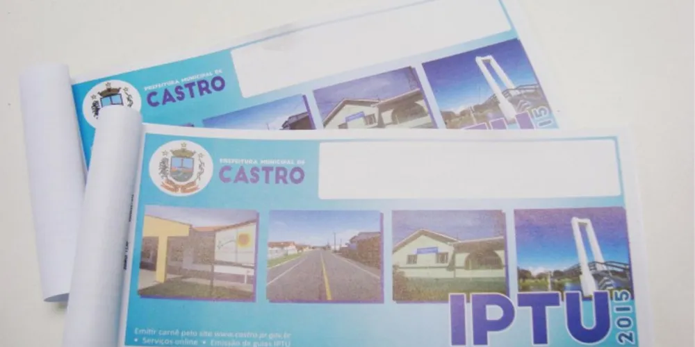 Imagem ilustrativa da imagem Carnês de IPTU serão entregues em Castro a partir de segunda