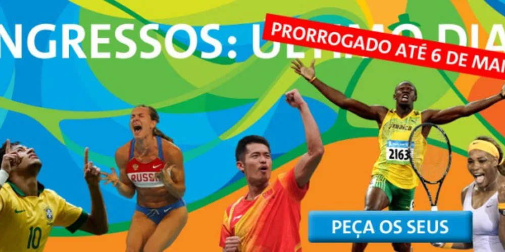 Imagem ilustrativa da imagem Venda de ingressos para as Olimpíadas tem prazo prorrogado