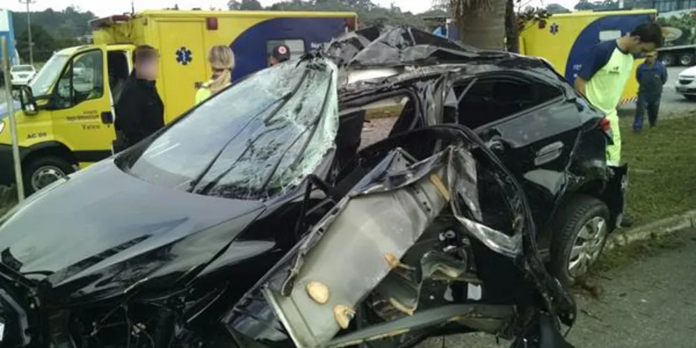 Imagem ilustrativa da imagem Enfermeiro bate carro contra árvores e fica ferido