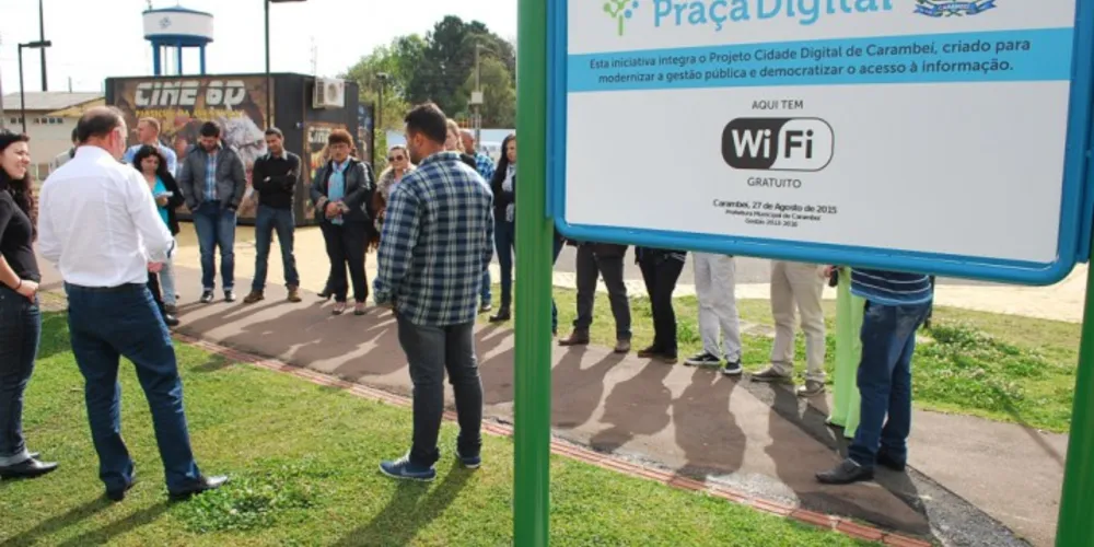Imagem ilustrativa da imagem Carambeí tem sinal de internet gratuito na Praça Digital