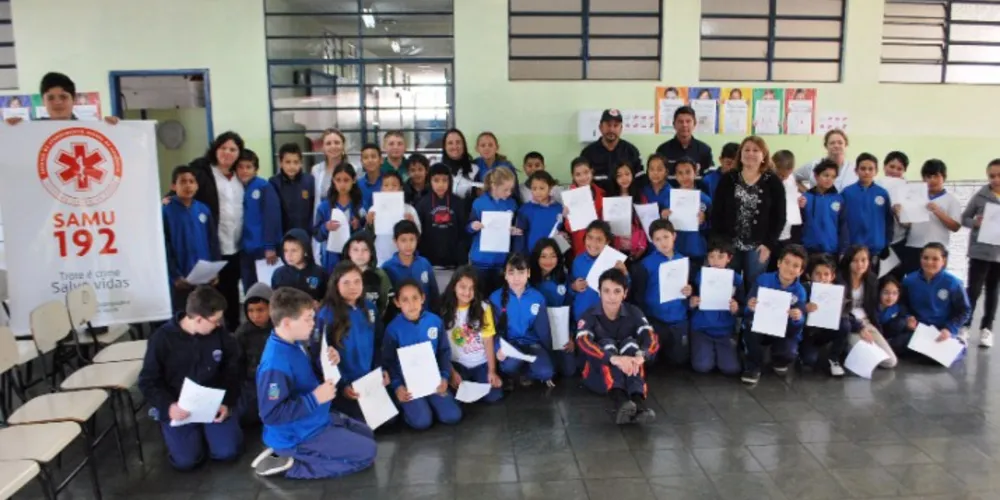 Imagem ilustrativa da imagem Escola municipal de Guarapuava recebe projeto ‘Samuzinho’