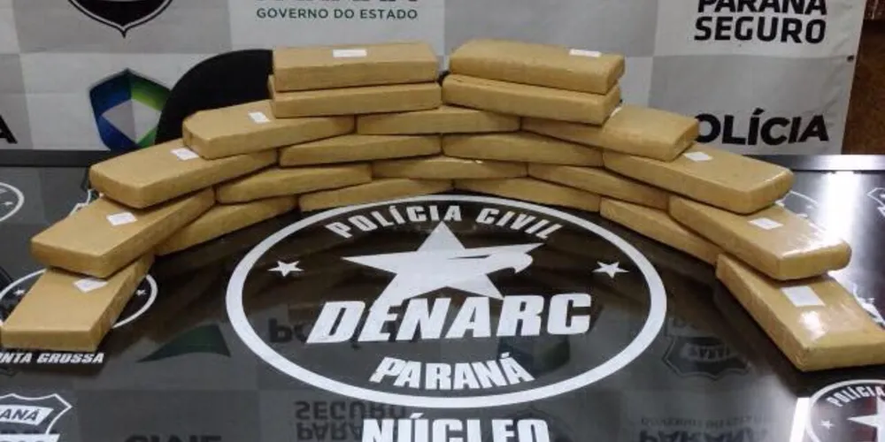 Imagem ilustrativa da imagem Denarc apreende 22 kg de maconha em ônibus em PG
