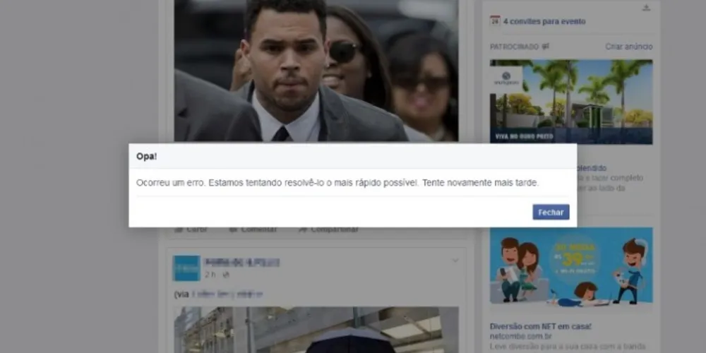 Imagem ilustrativa da imagem Facebook fica fora do ar e gera onda de reclamações na web