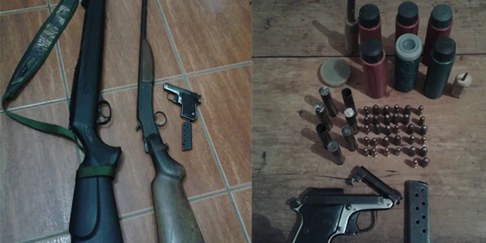 Imagem ilustrativa da imagem Polícia prende pai e filho com armas em cidade da região