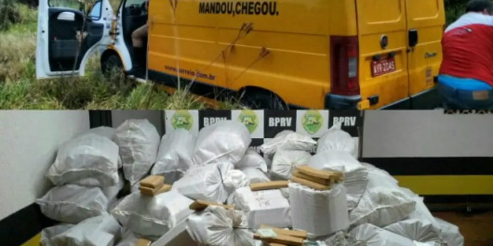 Imagem ilustrativa da imagem Homem traficava maconha com van falsa dos Correios