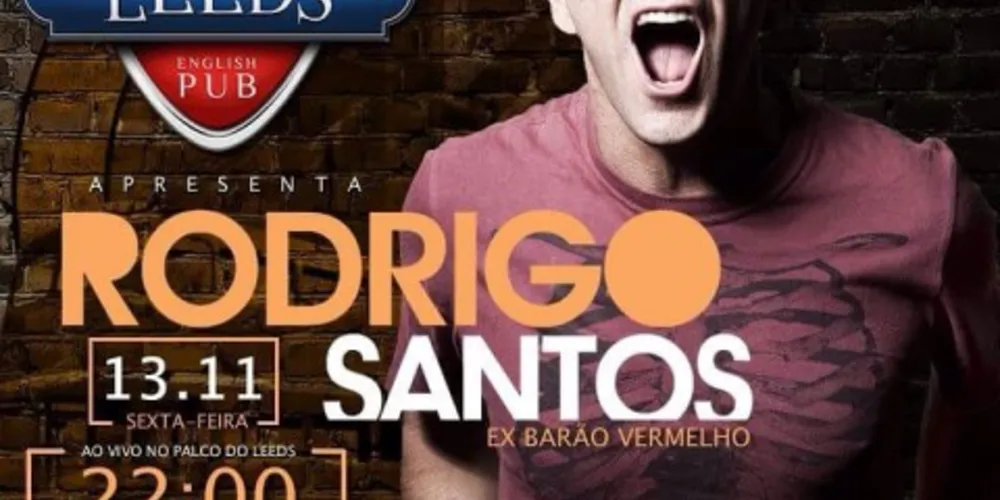 Imagem ilustrativa da imagem Hoje no Leeds Rodrigo Santos (Barão Vermelho)