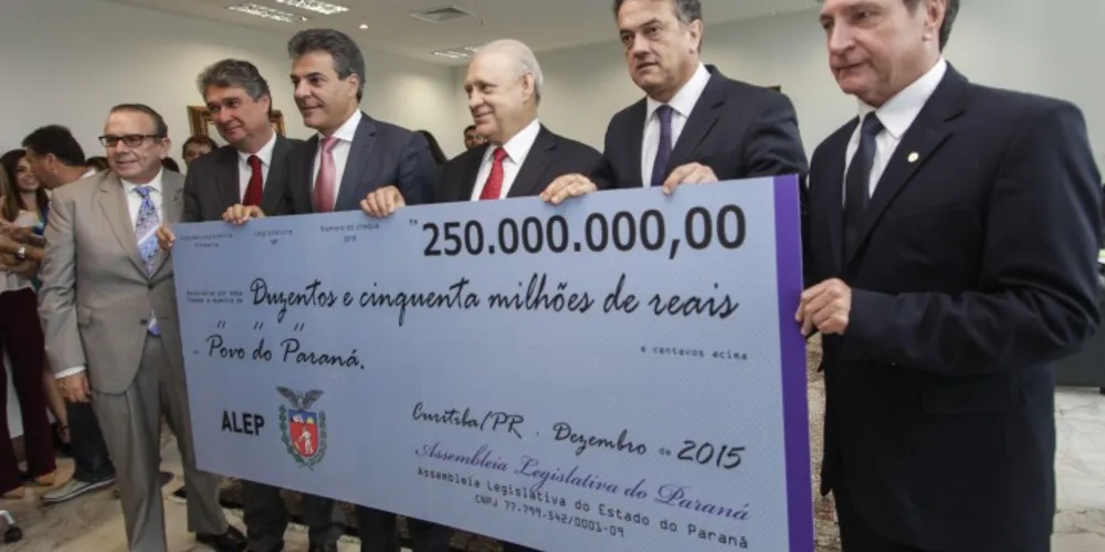 Imagem ilustrativa da imagem Alep devolve R$ 250 milhões ao Governo do Estado