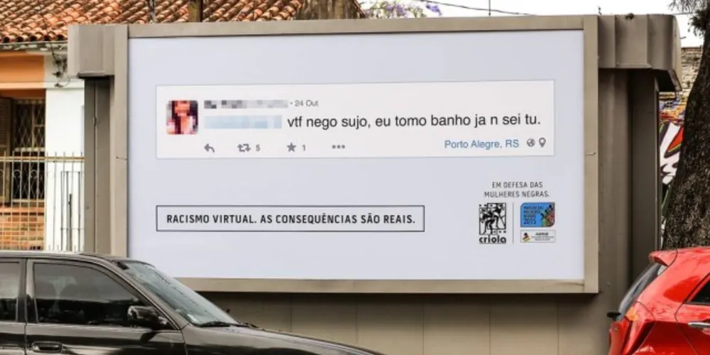 Imagem ilustrativa da imagem Campanha instala outdoors 'chocantes' contra o racismo