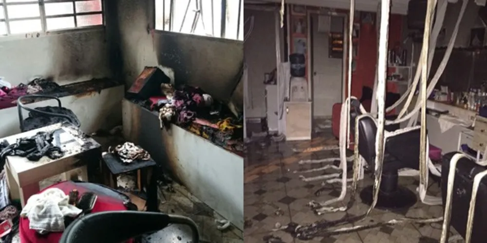 Imagem ilustrativa da imagem Incêndio criminoso destrói salão enquanto proprietária casava