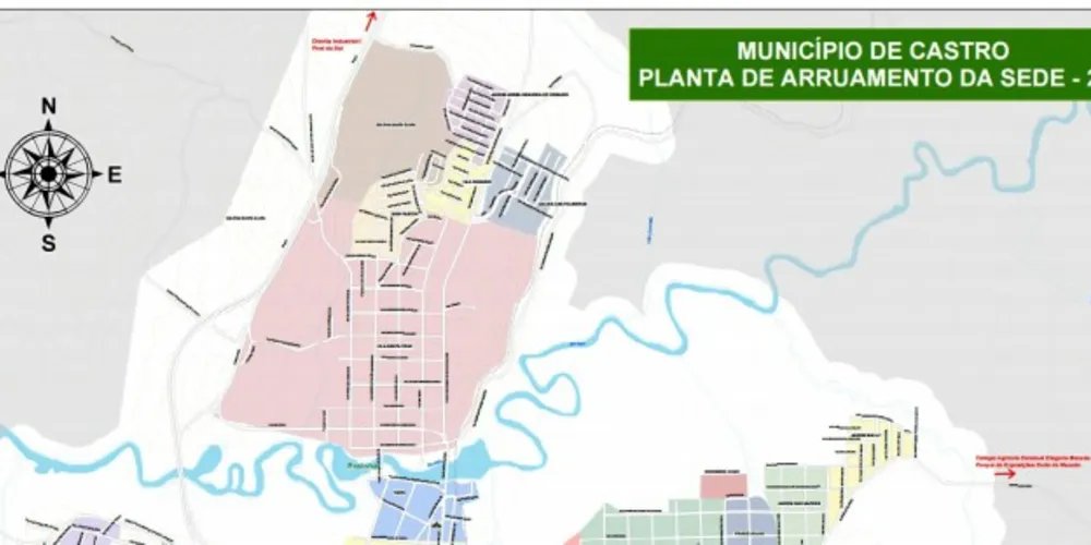 Imagem ilustrativa da imagem Prefeitura de Castro divulga planta de ruas da sede 2016