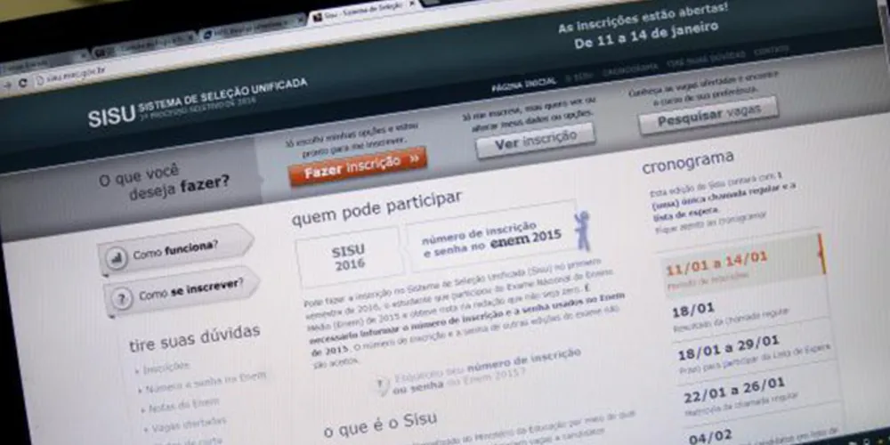 Imagem ilustrativa da imagem Sisu registra quase 2 milhões de inscrições em dois dias