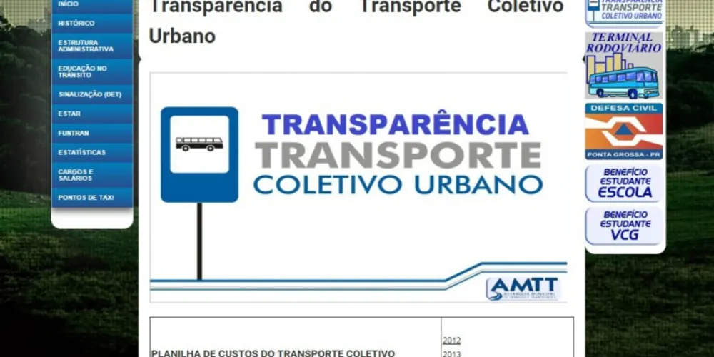 Imagem ilustrativa da imagem AMTT divulga planilhas do transporte público