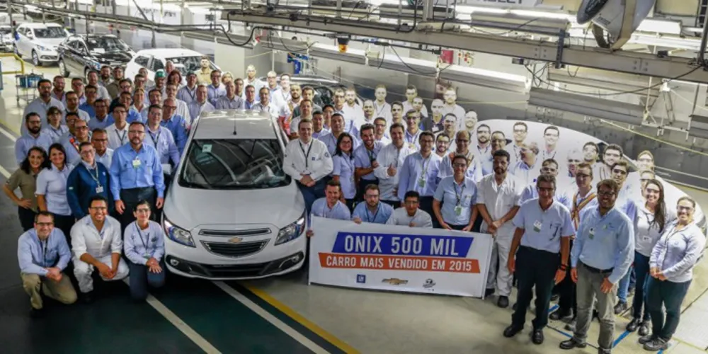 Imagem ilustrativa da imagem GM produz Chevrolet Onix de número 500 mil