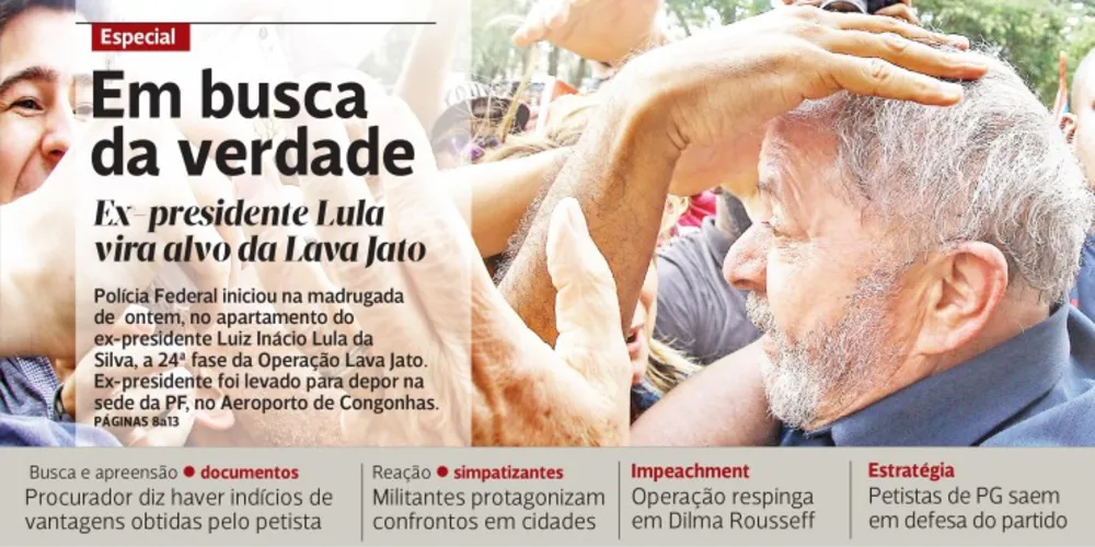 Imagem ilustrativa da imagem Especial do JM traz panorama de ação da PF contra Lula