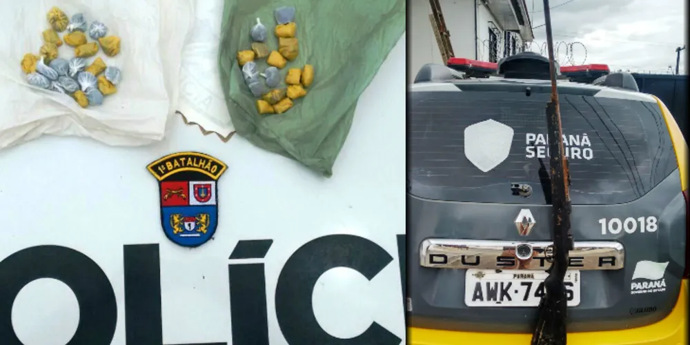 Imagem ilustrativa da imagem Dupla é detida em Palmeira com drogas e fuzil ‘quebrado’